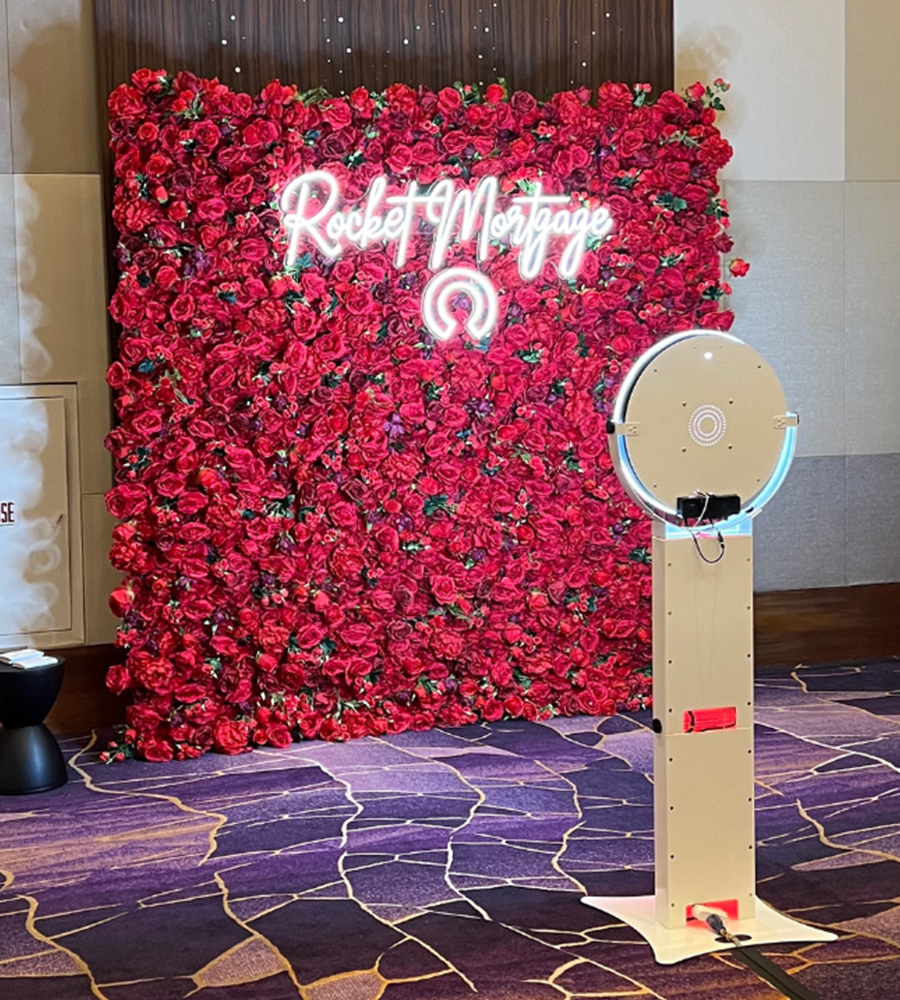 flower wall rentals and photo booth rentals Atlanta